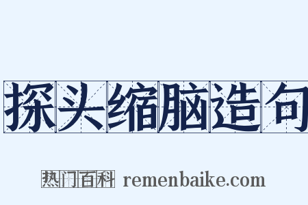 探头缩脑造句是什么意思的图片